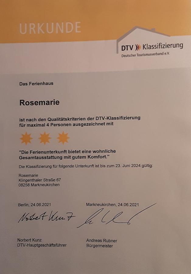 Ferienhaus Rosemarie Erlbach Vogtland מראה חיצוני תמונה